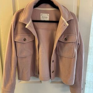 Altar'd State Blush Pink Teddy Jacket